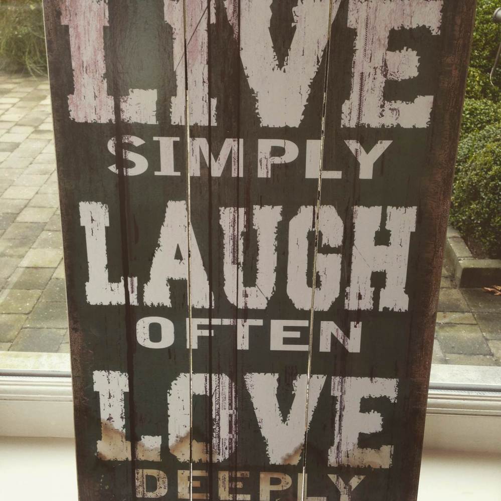 Live simply...